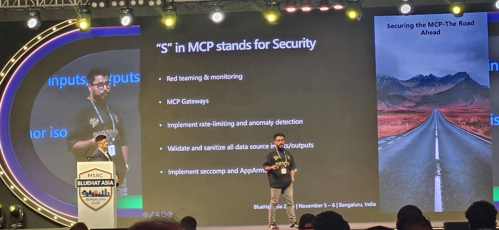 Nikhil Srivastava presenting at Microsoft BlueHat Asia 2025